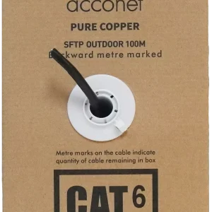 acconet-cat6-uv-outdoor-ethernet-cable-100m-black-solid-core-sf-tp-pull-box-cat6u-100-sc