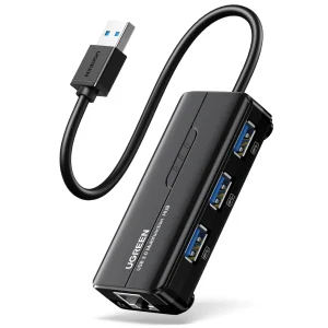 ugreen-usb-type-a-male-to-ethernet-adapter-with-3-port-usb-hub-black