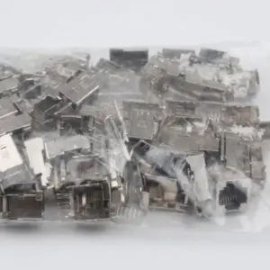 Acconet CAT5e RJ45 Connectors, Shielded, Stranded/Solid Core, 50 Pack | RJ45-P-550S-2P